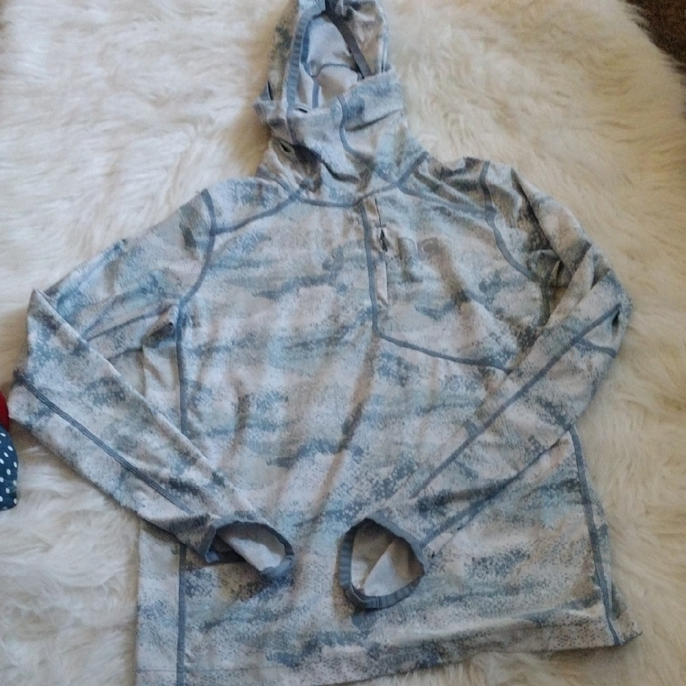 Coolibar Kids' Rashguard - Blue and White - Picture 2 of 3